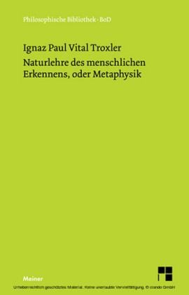 Naturlehre des menschlichen Erkennens, oder Metaphysik