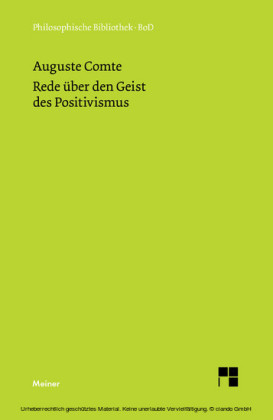 Rede über den Geist des Positivismus