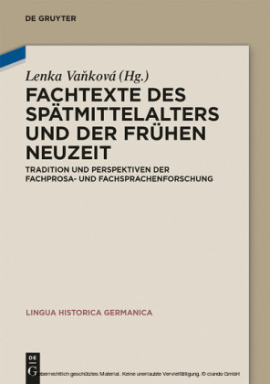 Fachtexte des Spätmittelalters und der Frühen Neuzeit