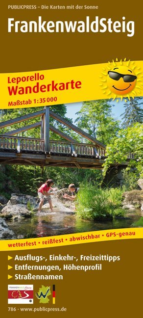 PublicPress Leporello Wanderkarte FrankenwaldSteig main product photo