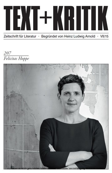TEXT+KRITIK 207 - Felicitas Hoppe main product photo
