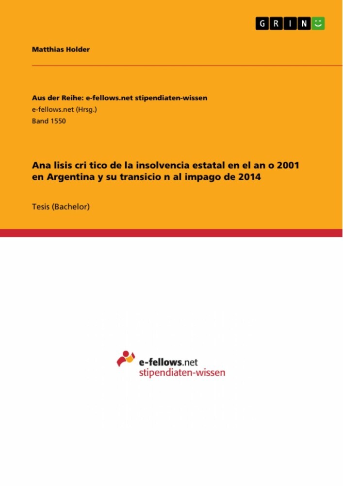 Ana?lisis cri?tico de la insolvencia estatal en el an?o 2001 en Argentina y su transicio?n al impago de 2014 main product photo