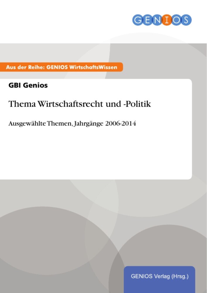 Thema Wirtschaftsrecht und -Politik main product photo