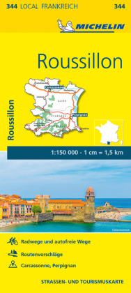 Michelin Karte Roussillon. Aude, Pyrénées-Orientales