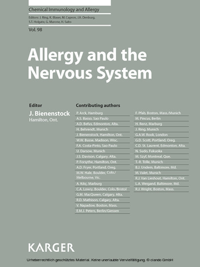 Allergy and the Nervous System main product photo