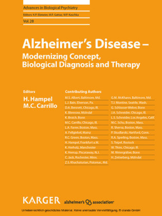 Alzheimer's Disease - Modernizing Concept, Biological Diagnosis and Therapy