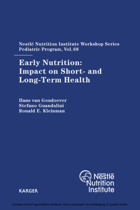 Early Nutrition: Impact on Short- and Long-Term Health