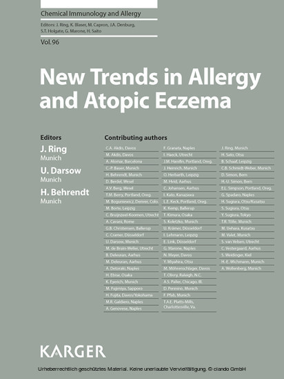 New Trends in Allergy and Atopic Eczema main product photo