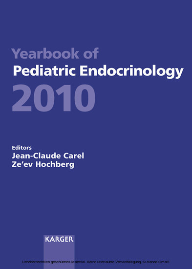 Yearbook of Pediatric Endocrinology 2010 main product photo