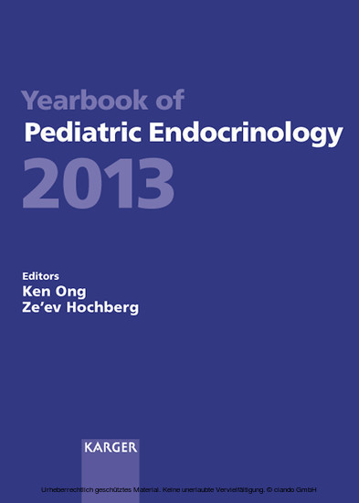 Yearbook of Pediatric Endocrinology 2013 main product photo