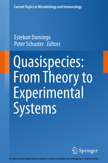Quasispecies: From Theory to Experimental Systems main product photo