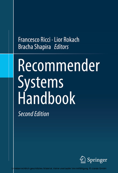Recommender Systems Handbook main product photo