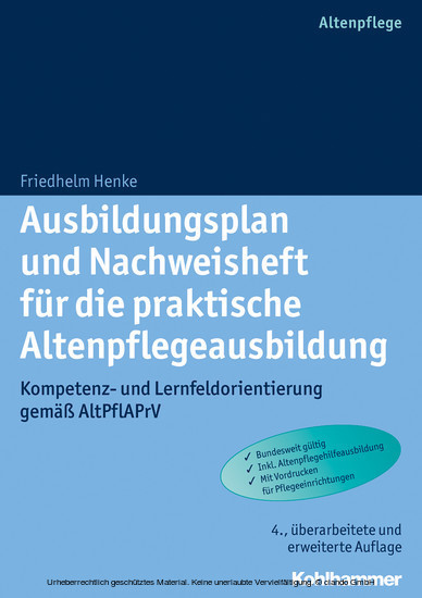 Ausbildungsplan und Nachweisheft für die praktische Altenpflegeausbildung main product photo