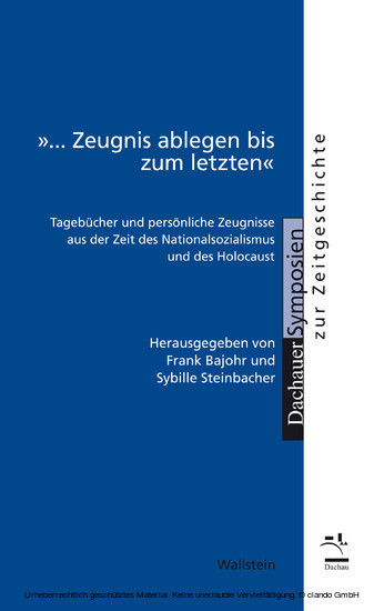 "... Zeugnis ablegen bis zum letzten' main product photo