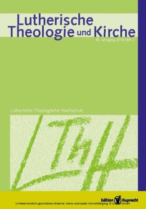 Lutherische Theologie und Kirche 2/2014 - Einzelkapitel
