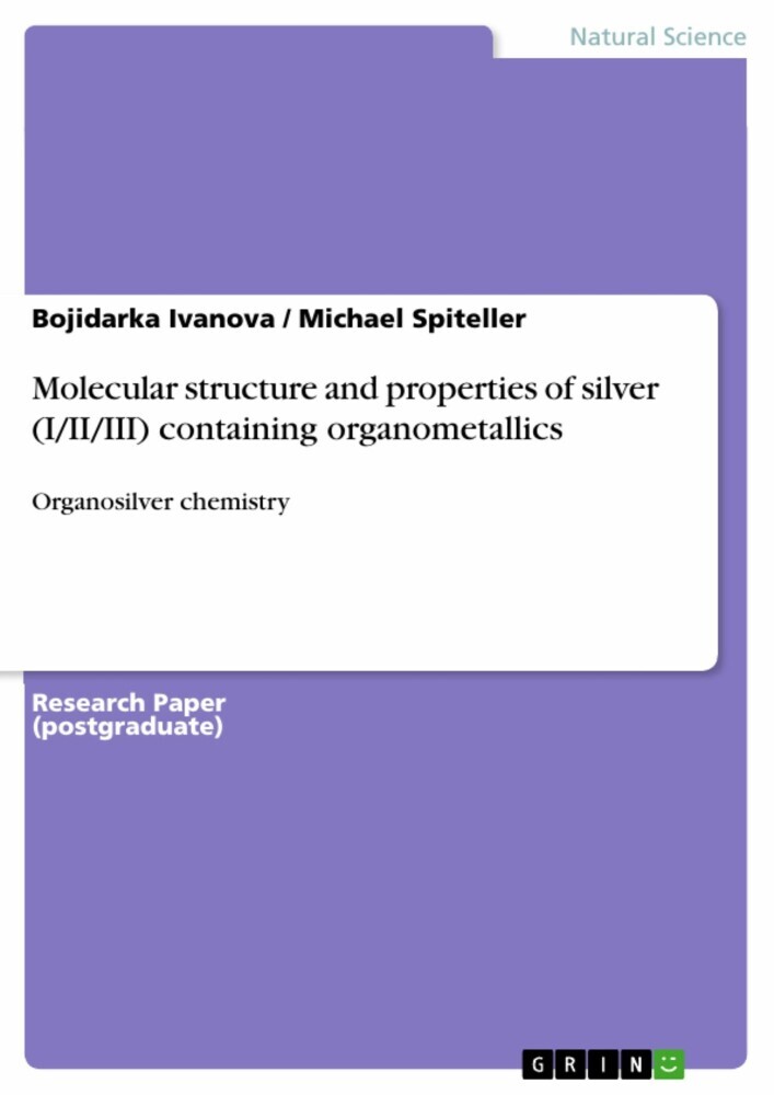 Molecular structure and properties of silver (I/II/III) containing organometallics main product photo