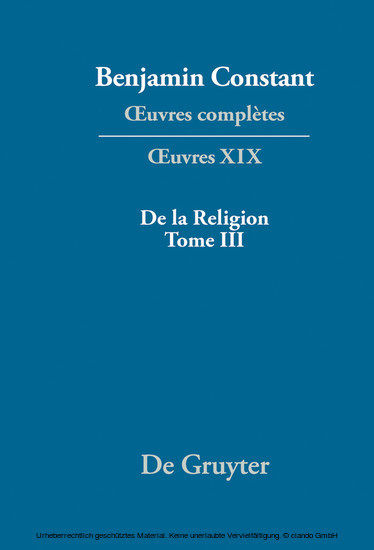 De la Religion, considérée dans sa source, ses formes et ses développements, Tome III main product photo
