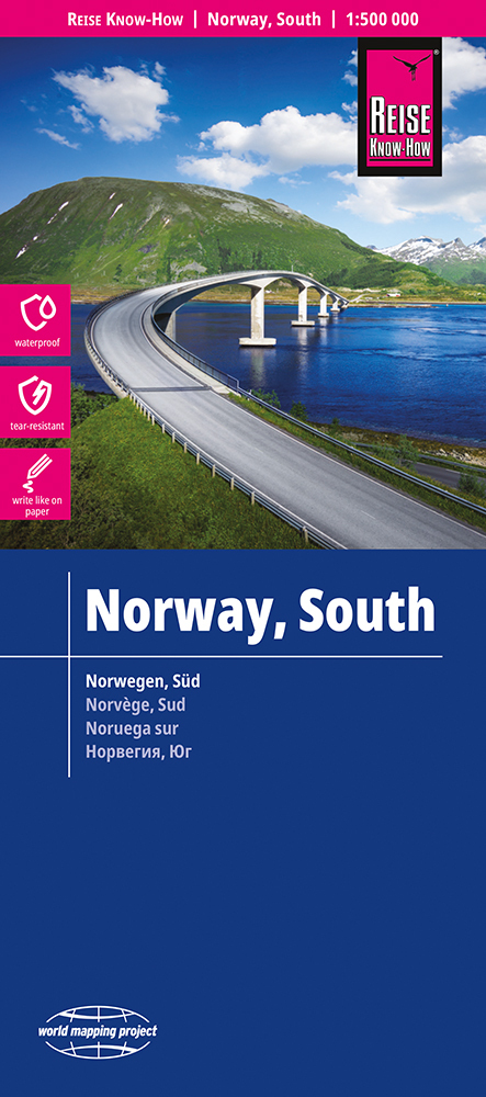 Reise Know-How Landkarte Norwegen, Süd / Norway, South (1:500.000). Southern Norway / Norvège sud / Noruega sur main product photo