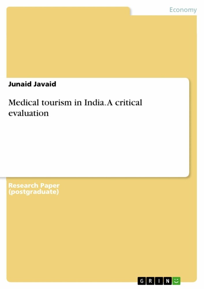 Medical tourism in India. A critical evaluation main product photo