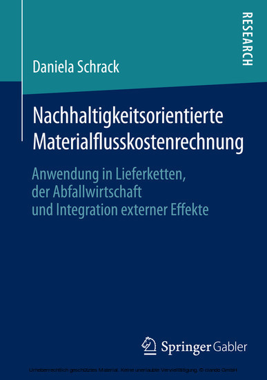 Nachhaltigkeitsorientierte Materialflusskostenrechnung main product photo
