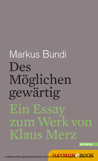 Des Möglichen gewärtig main product photo