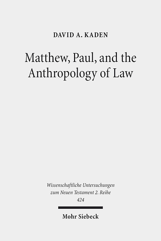 Matthew, Paul, and the Anthropology of Law main product photo