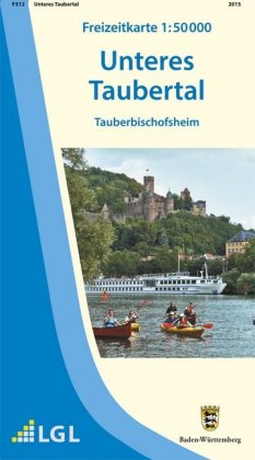 Topographische Freizeitkarte Baden-Württemberg Unteres Taubertal