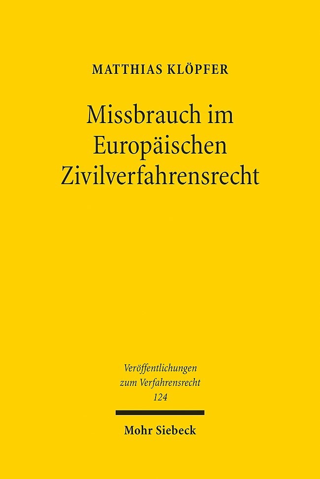 Missbrauch im Europäischen Zivilverfahrensrecht main product photo