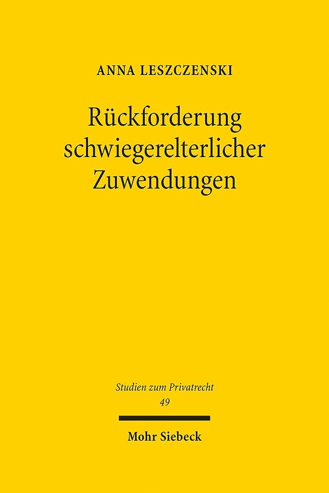 Rückforderung schwiegerelterlicher Zuwendungen main product photo