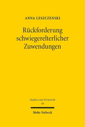 Rückforderung schwiegerelterlicher Zuwendungen