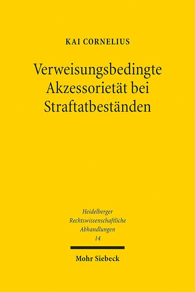 Verweisungsbedingte Akzessorietät bei Straftatbeständen main product photo