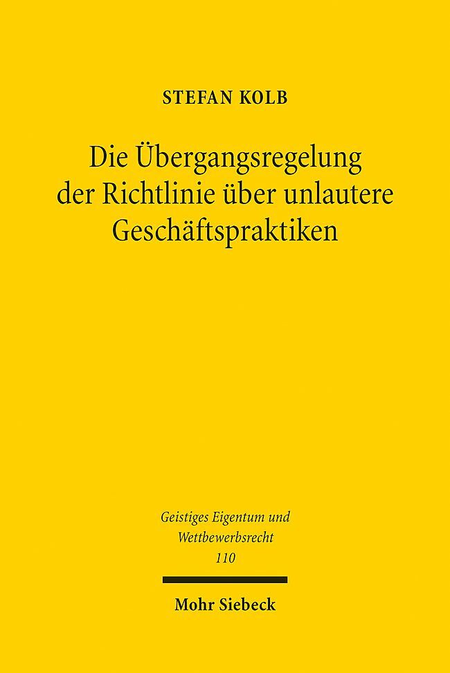Die Übergangsregelung der Richtlinie über unlautere Geschäftspraktiken main product photo