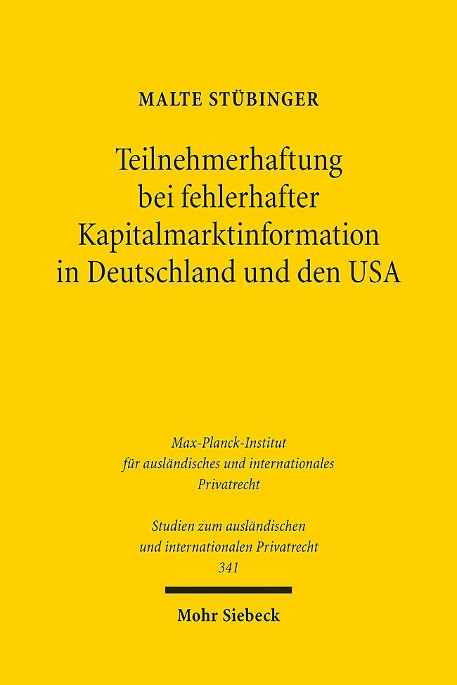Teilnehmerhaftung bei fehlerhafter Kapitalmarktinformation in Deutschland und den USA main product photo