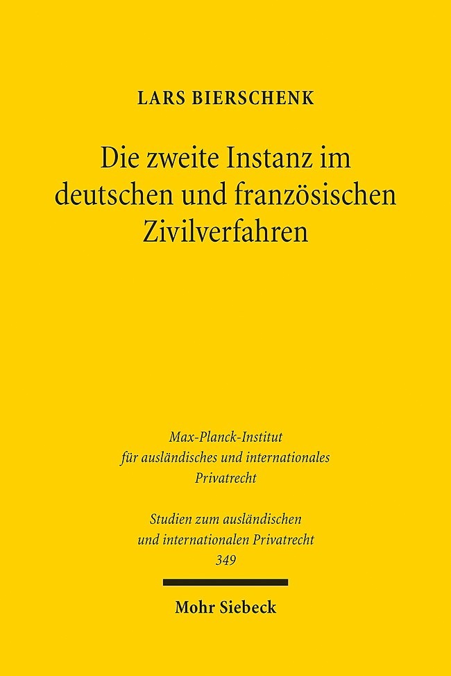 Die zweite Instanz im deutschen und französischen Zivilverfahren main product photo