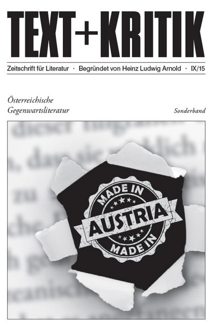 TEXT+KRITIK Sonderband - Österreichische Gegenwartsliteratur main product photo