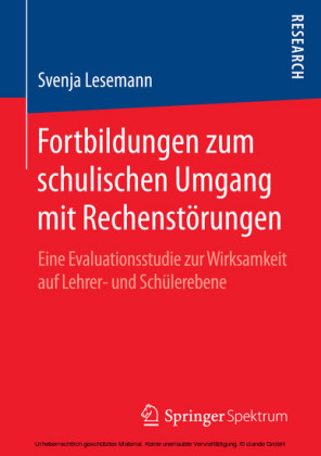 Fortbildungen zum schulischen Umgang mit Rechenstörungen