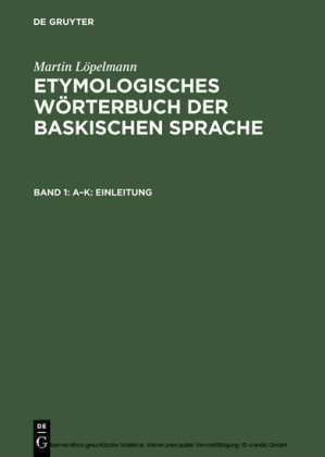 Etymologisches Wörterbuch der baskischen Sprache