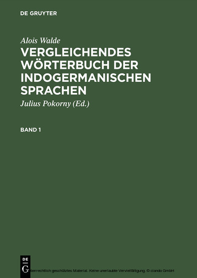 Vergleichendes Wörterbuch der indogermanischen Sprachen main product photo