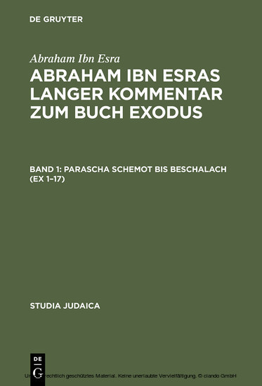 Abraham ibn Esras langer Kommentar zum Buch Exodus main product photo