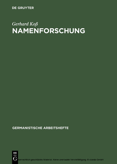 Namenforschung main product photo