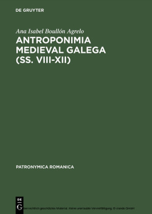 Antroponimia medieval galega (ss. VIII-XII)
