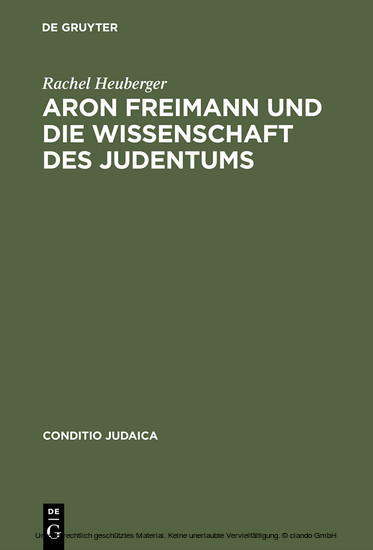 Aron Freimann und die Wissenschaft des Judentums main product photo