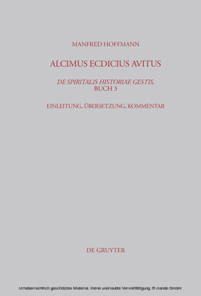 Alcimus Ecdicius Avitus, De spiritalis historiae gestis, Buch 3