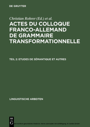 Etudes de sémantique et autres