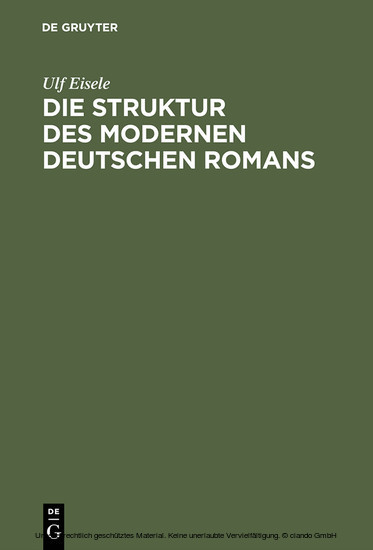 Die Struktur des modernen deutschen Romans main product photo