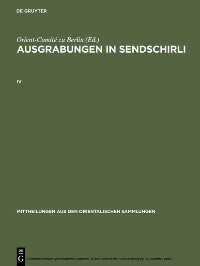 Ausgrabungen in Sendschirli. IV main product photo