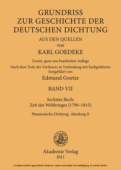 Siebentes Buch: Zeit des Weltkrieges (1790-1815) main product photo