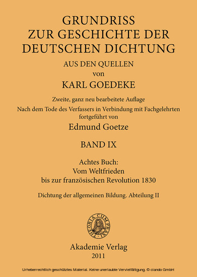 Achtes Buch: Vom Weltfrieden bis zur französischen Revolution 1830 main product photo