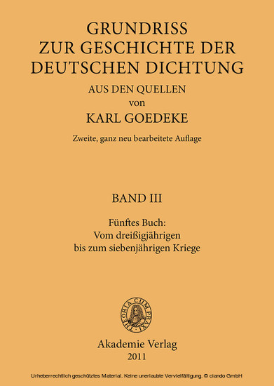 Fünftes Buch: Vom dreissigjährigen bis zum siebenjährigen Kriege main product photo