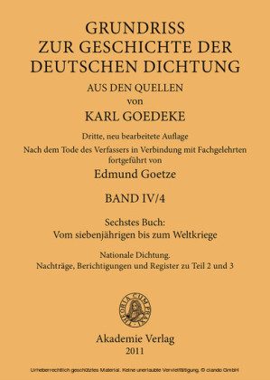 Sechstes Buch: Vom siebenjährigen bis zum Weltkriege